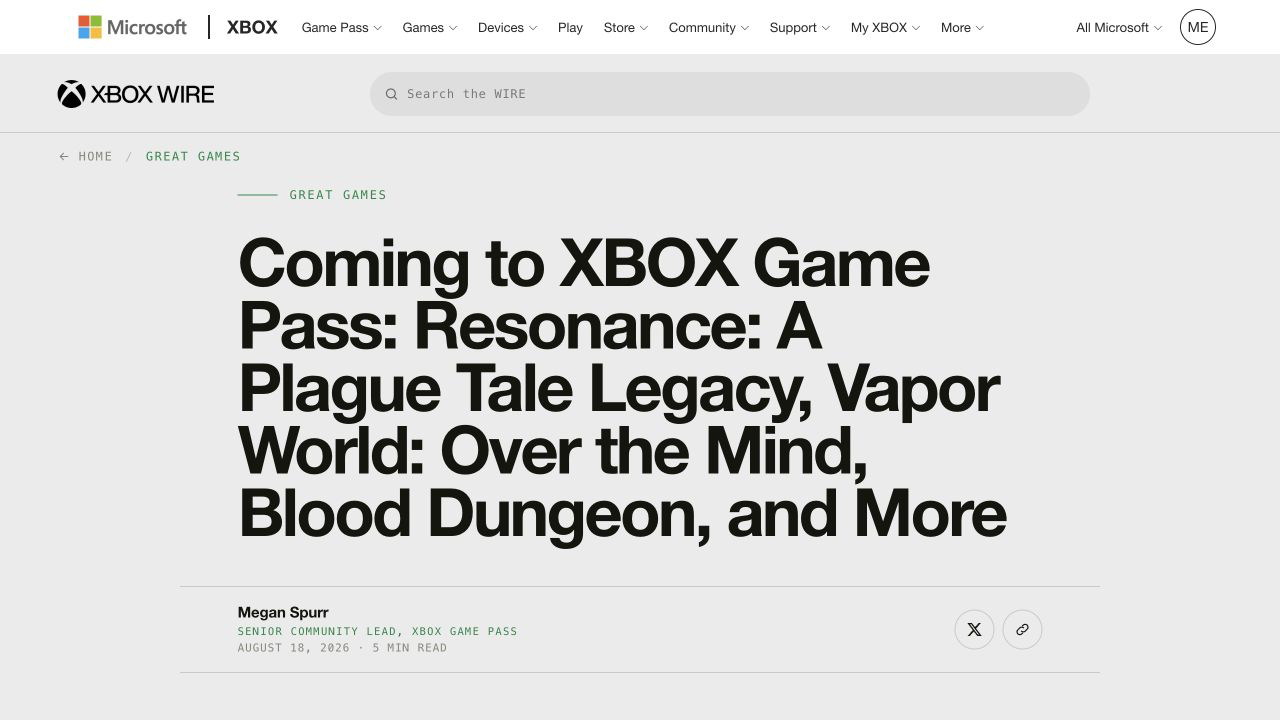Xbox Game Pass August 2026 Wave Two: What to Play and What Is Leaving