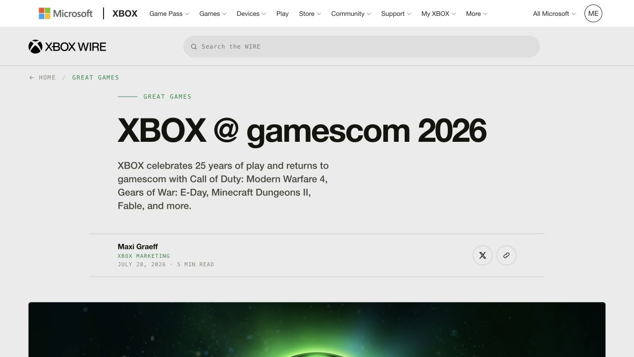 Xbox at gamescom 2026: The Games and Streams Worth Watching